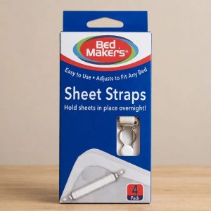 Bed Maker's Adjustable Sheet Straps, 4 Pack.