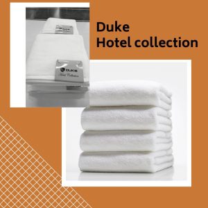Duke Hotel Collection 100% Cotton Bath Towel, White.