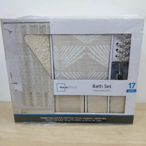 Mainstays 17 Pieces Luxury Bath Set- Beige