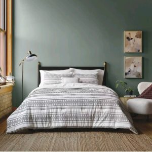 8pc King Woven Diamond Striped Comforter and Sheet Set - Threshold.
