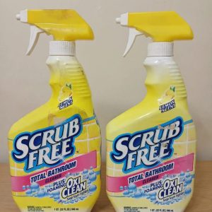 Scrub Free Total Bathroom Cleaner with OxiClean, Lemon Scent, 32 fl oz.