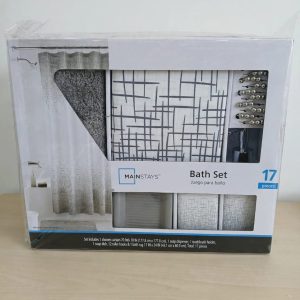 Mainstays 17 Pieces Luxury Bath Set- Grey